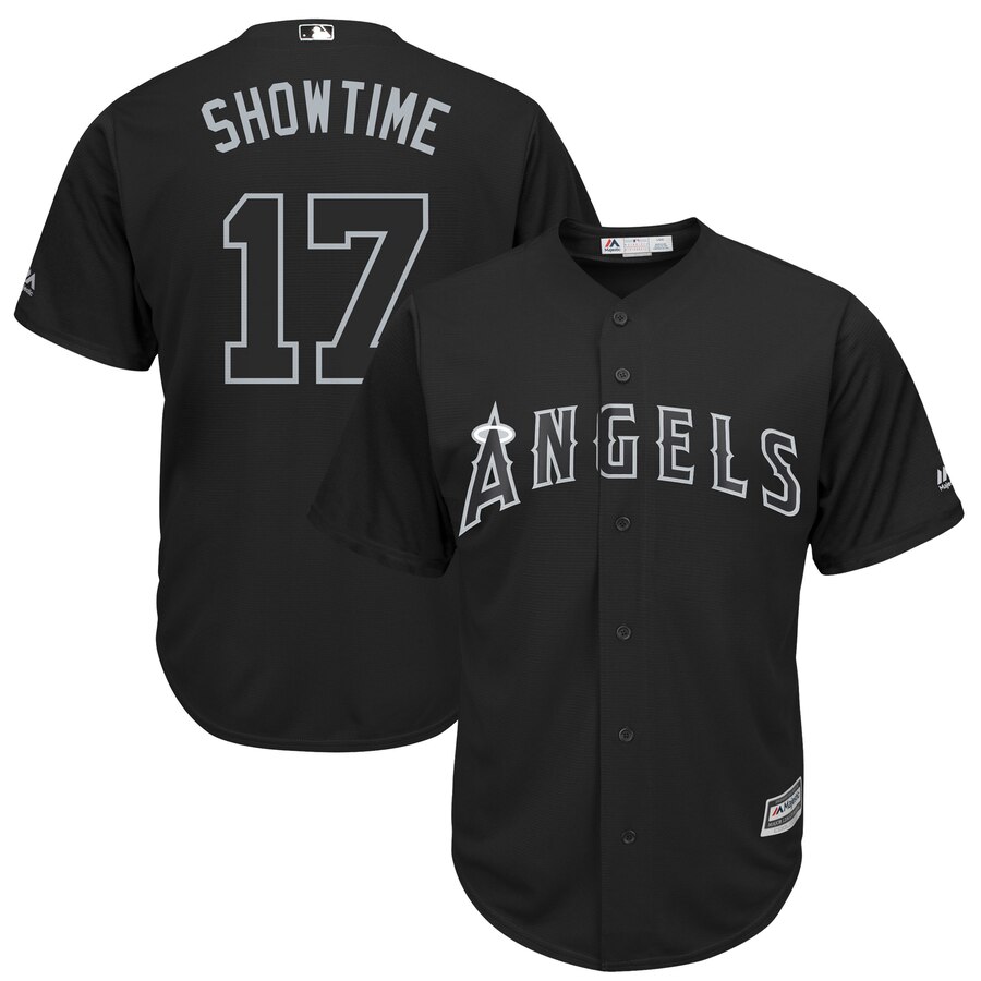 Men Los Angeles Angels #17 Showtime black MLB Jerseys->los angeles angels->MLB Jersey